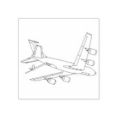 Kc-135 lijn tekening boom beneden drie kwart Uitzi Rubberstempel (Afrduk)