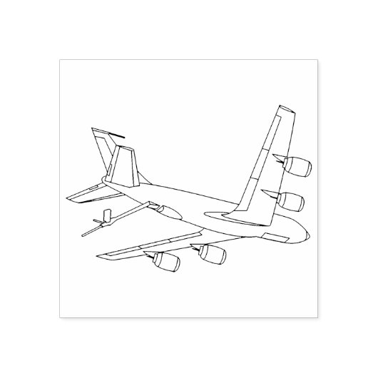 Kc-135 lijn tekening boom beneden drie kwart Uitzi Rubberstempel (Afrduk)