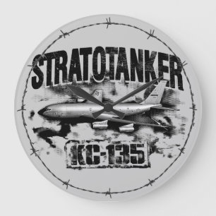 KC-135 Stratotanker acrylwandklok Grote Klok