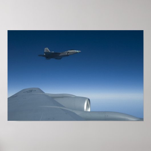 Kc-135 Stratotanker F-22 Roofvogel Poster (Voorkant)