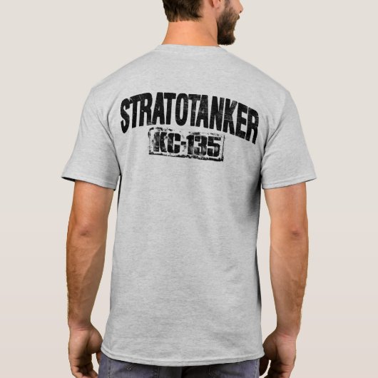 KC-135 Stratotanker Mannen Basic T-Shirt T-Shirt (Achterkant)