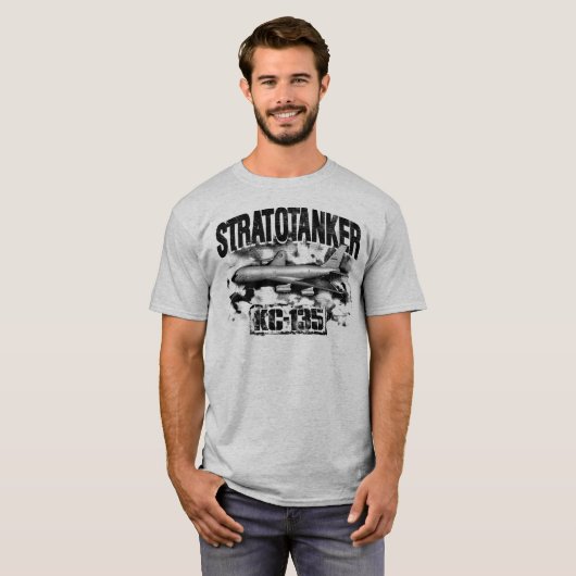 KC-135 Stratotanker Mannen Basic T-Shirt T-Shirt (Voorkant volledig)