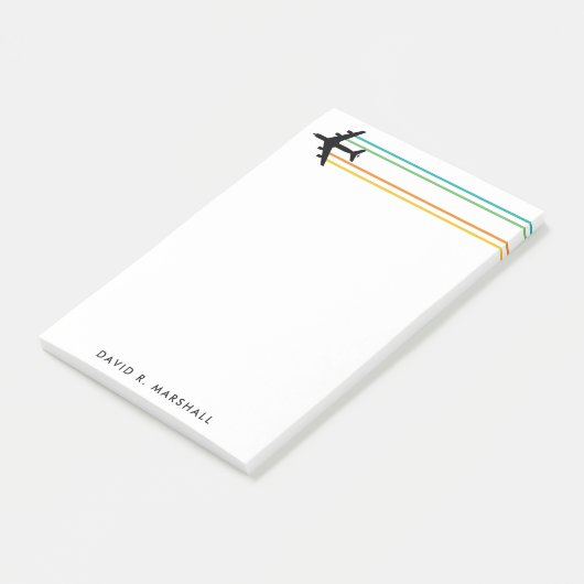 KC-135 Tanken Jet Gestreept Aangepaste Naam Notiti Post-it® Notes (Schuin)