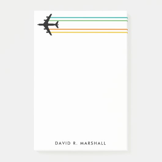 KC-135 Tanken Jet Gestreept Aangepaste Naam Notiti Post-it® Notes (Voorkant)