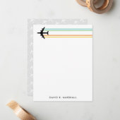 KC-135 Tanken Jet Kleurrijke Contrail Custom Name Notitiekaartje (Voorkant / Achterkant in situ)