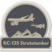 KC-135 Vliegtuigbrandstof F-15 Sticker (Voorkant)