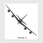 KC-135 voorzijde Uitzicht silhouet Sticker (Vel)