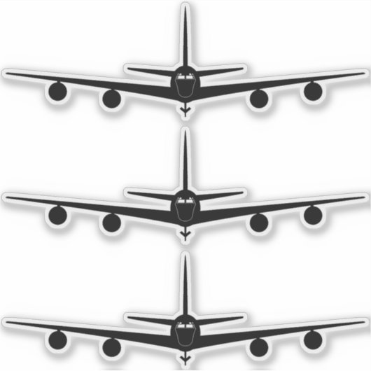 KC-135 voorzijde Uitzicht silhouet Sticker (Voorkant)