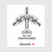 KC-135 vuurwapensilhouet Sticker (Vel)