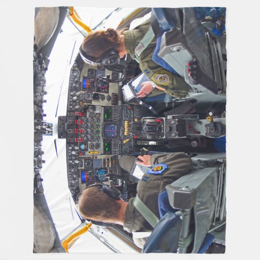 KC-135R STRATOTANKER COCKPIT FLEECE DEKEN (Voorkant)
