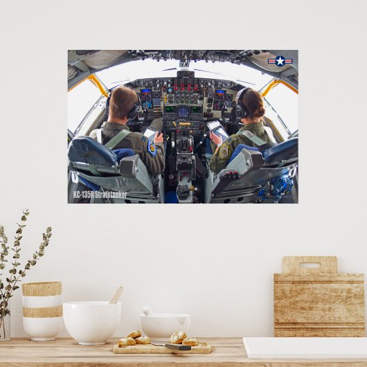 KC-135R STRATOTANKER COCKPIT POSTER (Keuken)