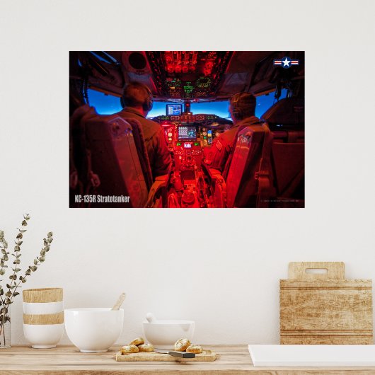 KC-135R STRATOTANKER COCKPIT POSTER (Keuken)