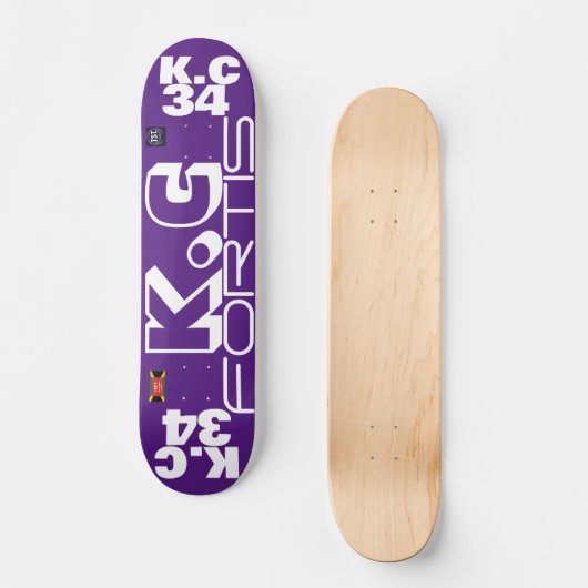 KC 34 OFFICIEEL 7 3/4-inch skateboard deck (Voorkant)