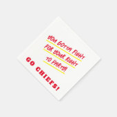KC Chiefs Cocktail Napkins Servet (Hoek)