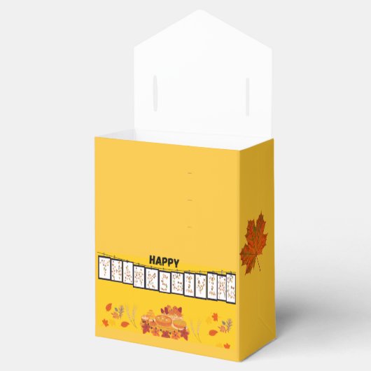 KC Gele Thanksgiving Tent Dozen Bedankdoosjes (Geopend)