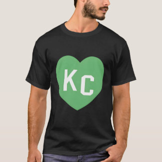 KC Groen Hij KC Kansas City Groen 2 Letter KC Hij T-shirt
