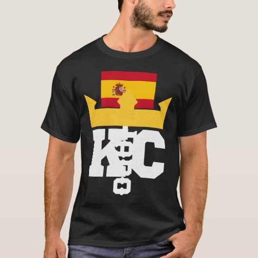 KC Kansas City Crown Unique Royal Blue  KC T-shirt (Voorkant)