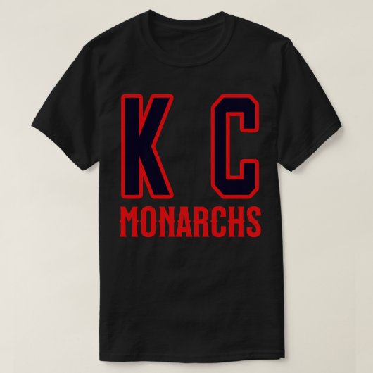 KC Kansas City Monarchs Negro League Baseball T-shirt (Design voorkant)