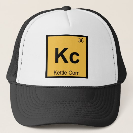 Kc - Kettle Corn Chemistry Periodic Table Symbol Trucker Pet (Voorkant)