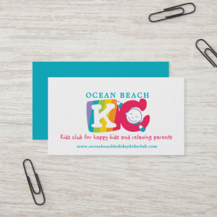 KC kinder club regenboog blij kind visitekaartje
