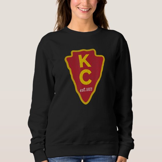Kc Originele Rode Kansas Stad Kc Unieke Est 1853 K Trui (Voorkant)