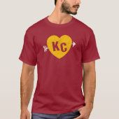 KC rood & geel hart & pijl KC T-shirt (Voorkant)