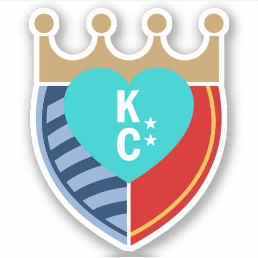 KC Sports op maat gesneden vinyl stickers (Voorkant)