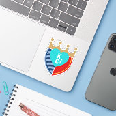 KC Sports op maat gesneden vinyl stickers (Laptop met iPhone)