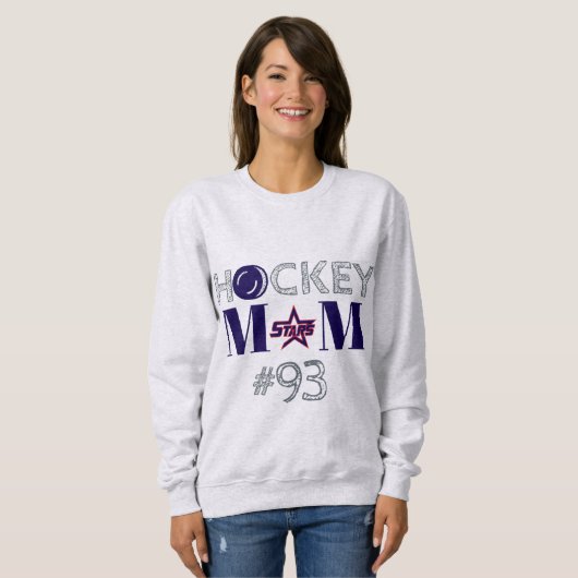 KC Sterren Hockey Moeder Sweatshirt w / Custom Num (Voorkant volledig)