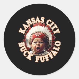 KC Tailgate Kansas City BBQ Buck Fuffalo Barbecue Ronde Sticker