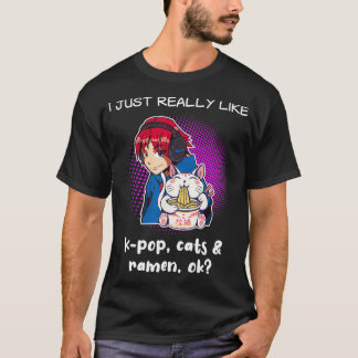 KCat Ramen Noodles Katten Koreaanse muziek T-shirt