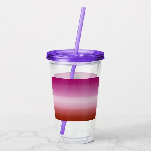 KCL Lesbian Pride Tumbler Acryl Drinkbeker (Achterkant)