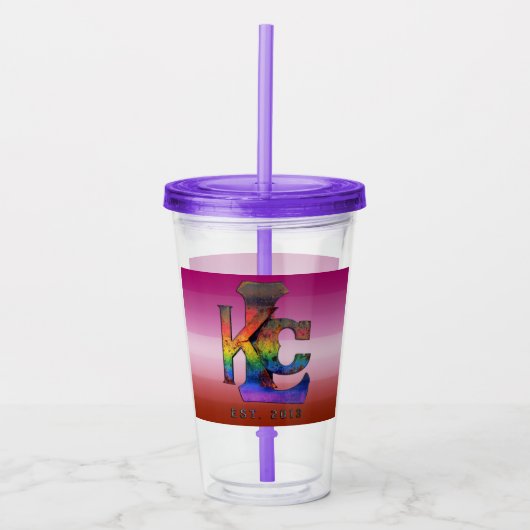 KCL Lesbian Pride Tumbler Acryl Drinkbeker (Voorkant)