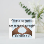 Kclesiastes 9:10 briefkaart (Staand voorkant)