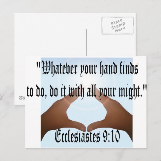 Kclesiastes 9:10 briefkaart (Voorkant / Achterkant)