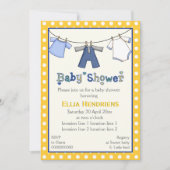 Kclothesline babyjongensdouche gepersonaliseerd kaart (Voorkant)