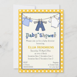 Kclothesline babyjongensdouche gepersonaliseerd kaart