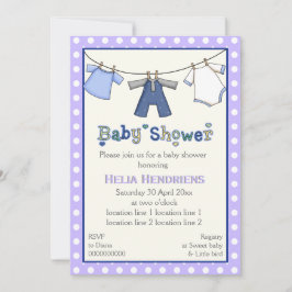 Kclothesline babyjongensdouche gepersonaliseerd kaart