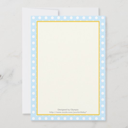 Kclothesline babyjongensdouche gepersonaliseerd kaart (Achterkant)