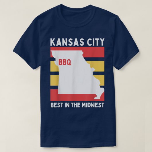 KCMO, Midwest BBQ Koeien Cattle Chicken Pigs Barbe T-shirt (Design voorkant)