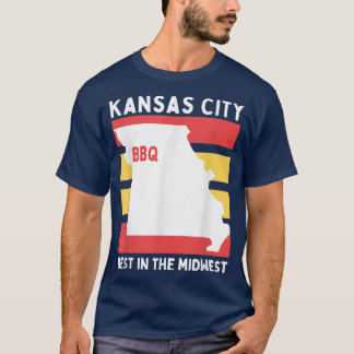 KCMO, Midwest BBQ Koeien Cattle Chicken Pigs Barbe T-shirt