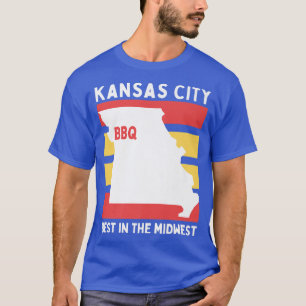 KCMO, Midwest BBQ Koeien Cattle Chicken Pigs Barbe T-shirt