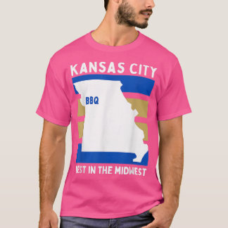 KCMO, Midwest Lovers, Missouri Hometown BBQ Vlees T-shirt