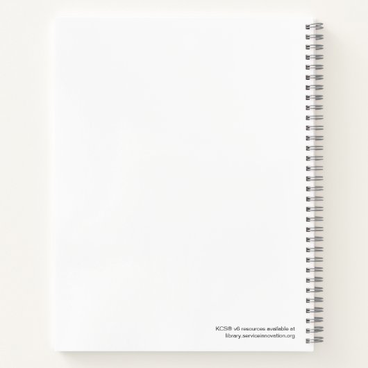 KCS Adoption Notitieboek (Achterkant)