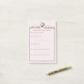 KD hartslag Benoeming Post-it Opmerkingen Post-it® Notes (Op bureau)