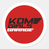 KDM MEISJES [ROOD] RONDE STICKER (Voorkant)