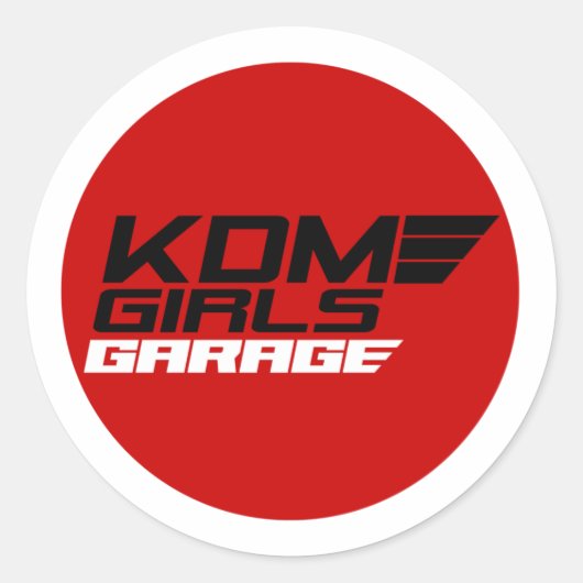 KDM MEISJES [ROOD] RONDE STICKER (Voorkant)