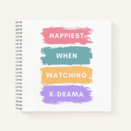 Kdrama Colorful Minimal Typography Korean Drama No Notitieboek
