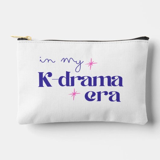 Kdrama Era Typografie Witte Minimalistische Cosmet Etui (Voorkant)