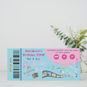 Kdrama K-pop ticket vip verjaardagsfeest uitnodigi (Staand voorkant)